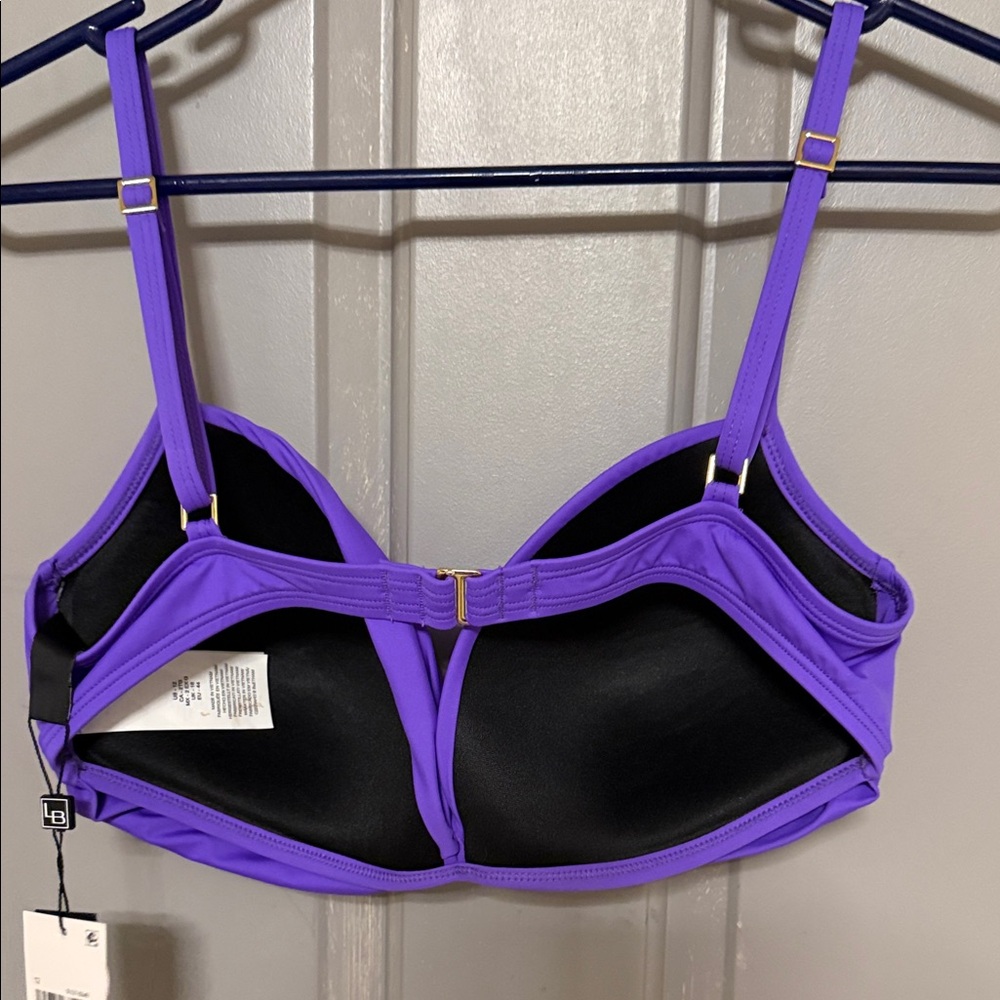 La Blanca Violet Twist Bikini Bandeau Top - Picture 7 of 7